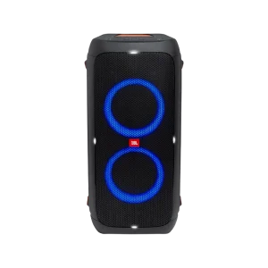 Coluna Bluetooth JBL PartyBox 310 com som potente, iluminação LED e resistência à água IPX4, ideal para festas e eventos.