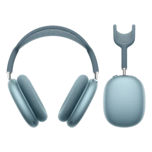 Apple AirPods Max com cancelamento ativo de ruído, áudio espacial e design premium em aço inoxidável.