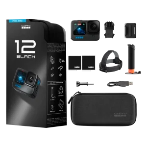 GoPro Hero 12 Special Bundle, câmera de ação com acessórios exclusivos para capturar aventuras em qualidade 5.3K e fotos de 27 MP.