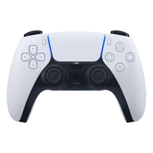 Comando sem fios DualSense com design ergonômico e botões destacados, ideal para PlayStation 5.