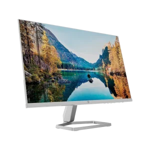 Imagem do monitor HP M24fw FHD 24″ com design ultrafino e tecnologia AMD FreeSync™.