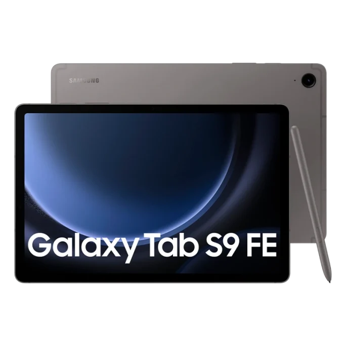 Tablet Samsung Galaxy Tab S9 FE 128GB 5G com tela Super AMOLED e design moderno.